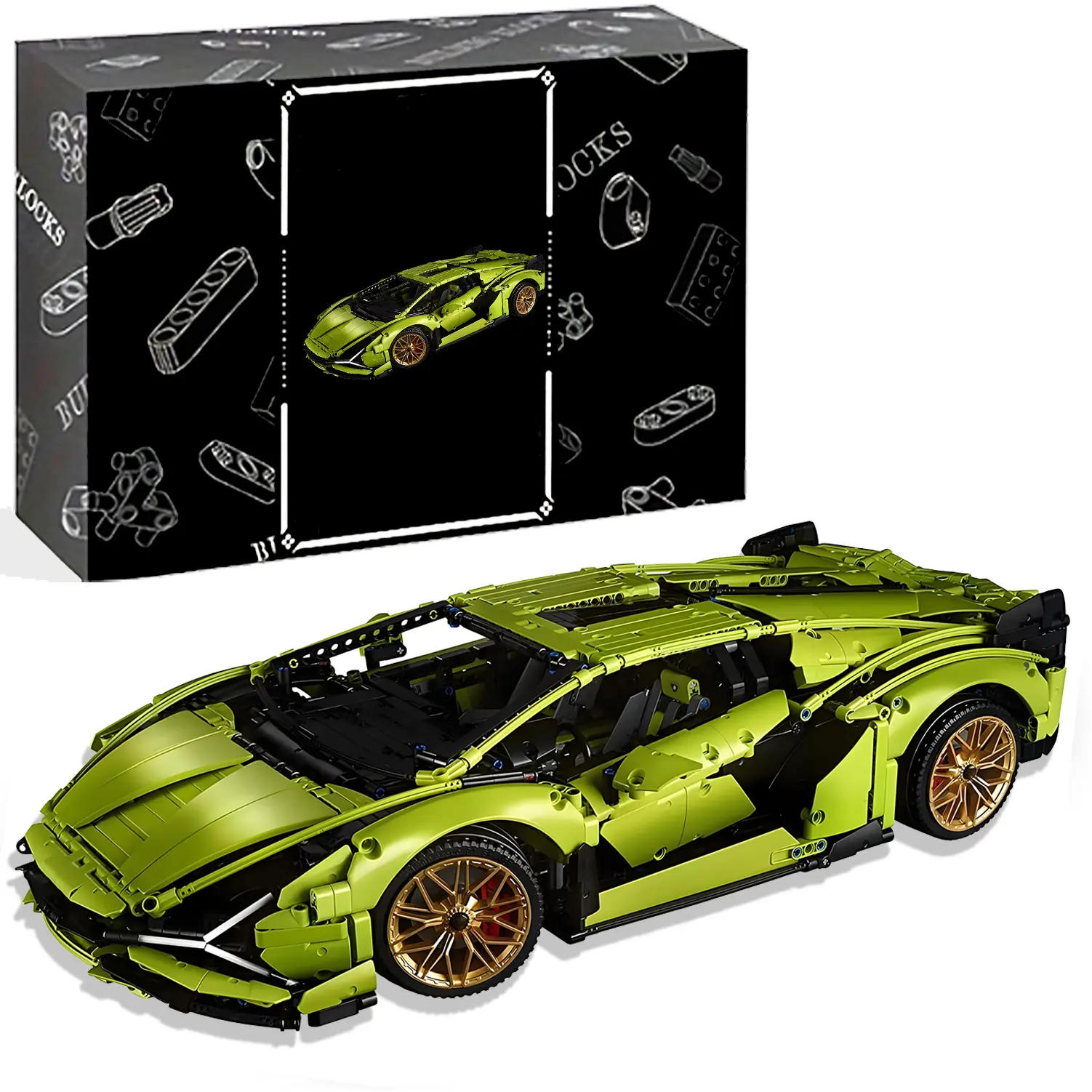 3696 Pieces Technic Sets for Adults - 1:8 scale Building car,  23.4 inches, Detailed Model Car Kit for Men & Women, Ages 18+ Years - Display in Room as Decor #Summervibes