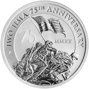 2020 Iwo Jima 75th Anniversary 1oz High Relief Proof Silver Coin- In Capsule