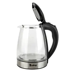 HD-1861-A 110V 1200W 1.8L Electric Glass Kettle US Plug camping gear Portable tools tarp trailer tent camper Function essentials
