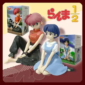 Stock anime Ranma 1/2 Relax Time Tendou Akane Saotome Ranma 10cm PVC Figure Model Collector Model Figurine Doll Toy Gift