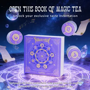 Limited Edition Magic Book Tea 218g 9 Different Teas Biluochun Green Tea,Peony White Tea,Sparrow Tongue,Jinjunmei Black Tea,Broken Silver,Puer,Shoumei White Tea,Silver Needle,Rock Tea