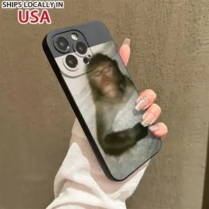 Creative Sleeping Monkey Pattern Phone Case, Anti-drop Cellphone Protective Cover, All-inclusive Shockproof Phone Cover for iPhone 11 12 13 14 15 Pro Max
