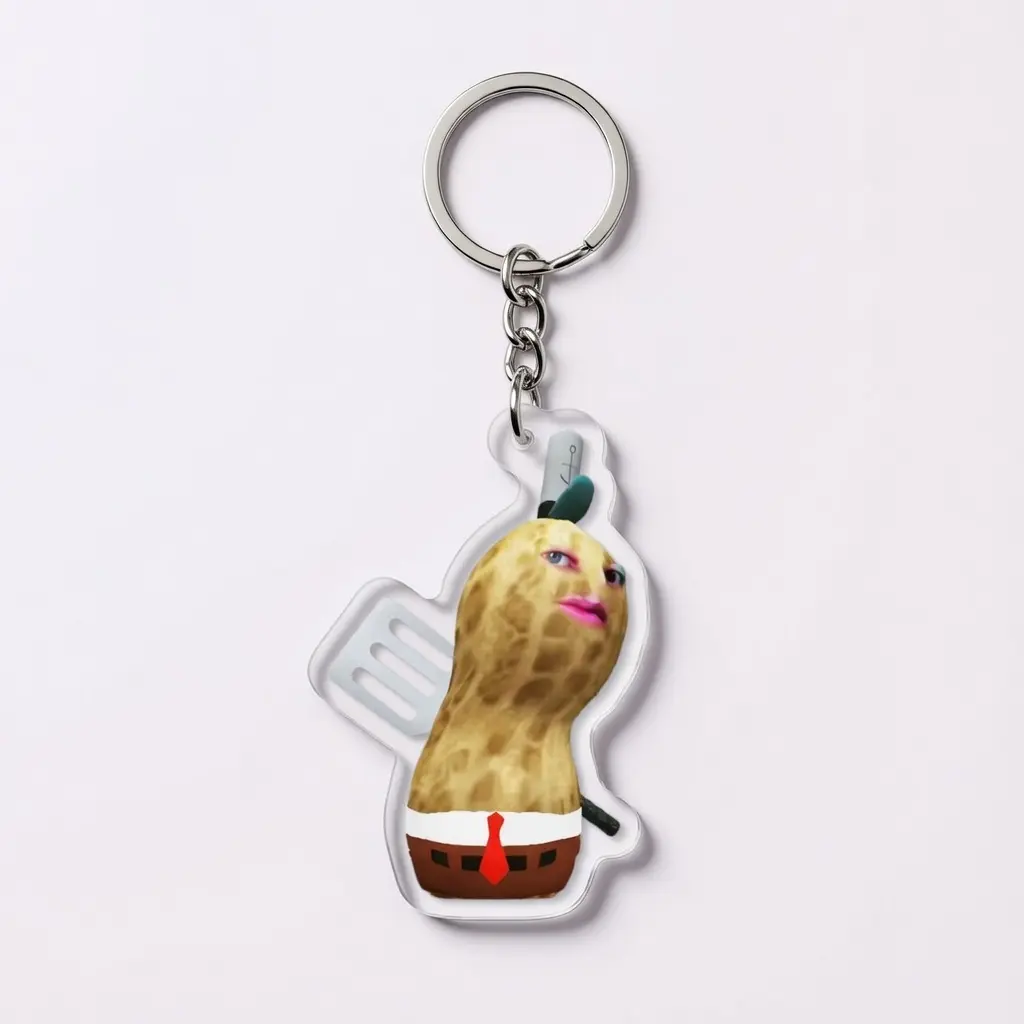 The Burnt Peanut Arc Raiders Keychain – Viral Stream Inspired Gaming Charm, Sci-Fi Shooter Community Collectible Accessory Gift for Meme Lovers, Gift for Arc Raiders Fans, Gift for Stream Viewers, Gift for FPS Gamers