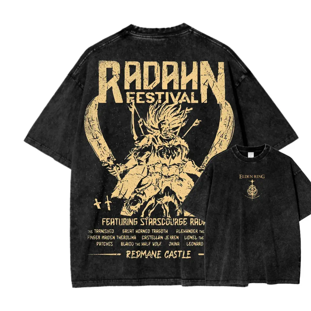 Fantasy Warrior Graphic T Shirt, Vintage Washed Oversized Tee for Men and Women, Dark Medieval RPG Inspired Streetwear Shirt with Epic Knight Artwork, Retro Gaming Style Short Sleeve Top, Soft Cotton Distressed Tee for Daily Wear, Gaming Fans
