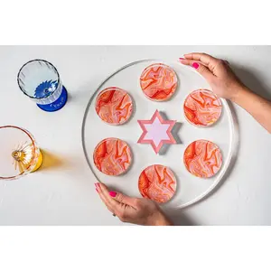 Cranberry Swirl Seder Plate/Holiday Platter