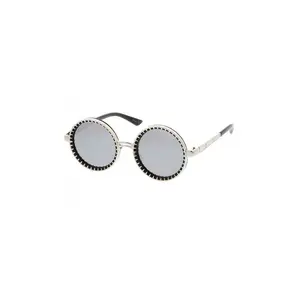 Fashion Culture Women's Steampunk Round Mirrored Sunglasses