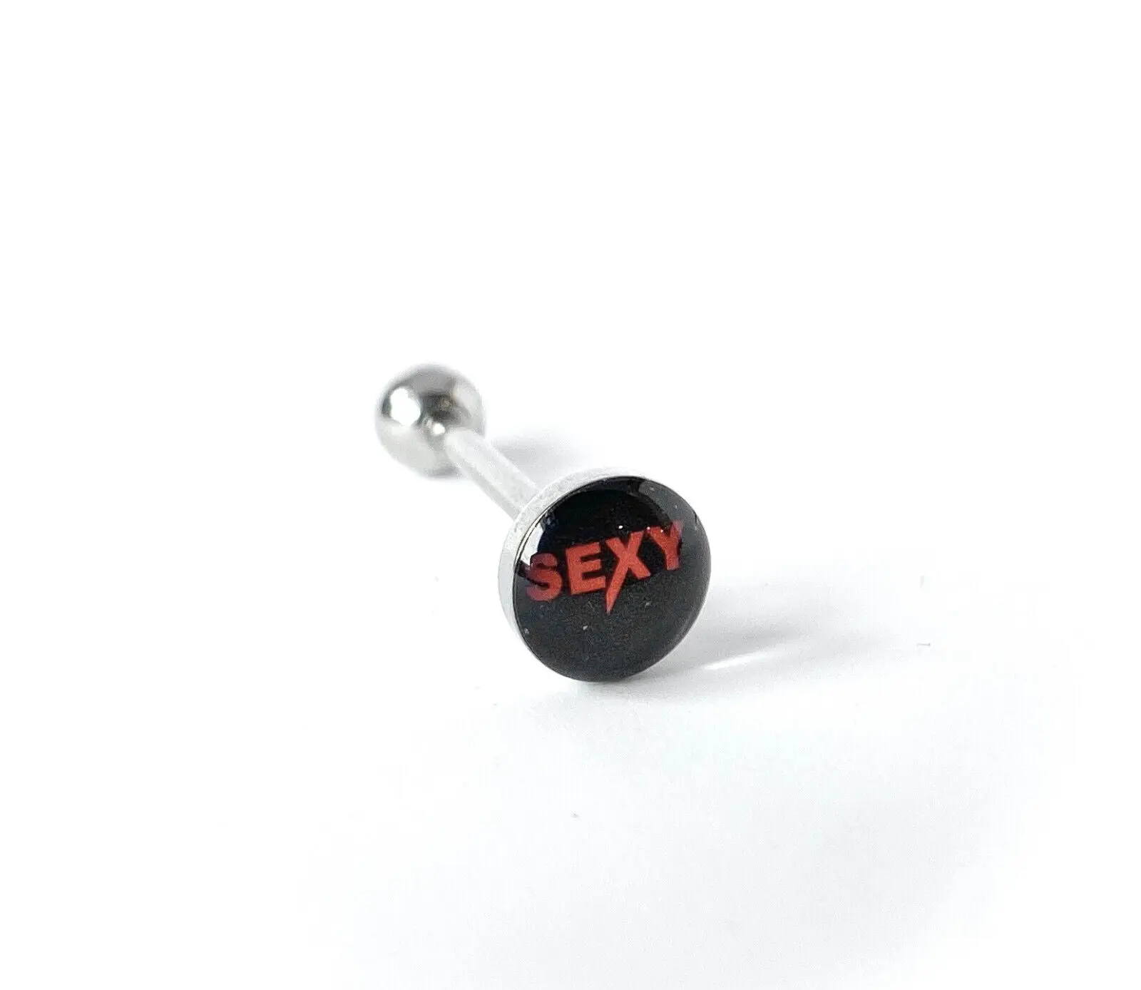 1pc Dome Logo Tongue Ring - choose from Adult Sayings, Sex, Bad Words +more! 1pc Dome Logo Tongue Ring - choose from Adult Sayings, Sex, Bad Words +more!