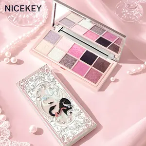 Ballet Ten Color Shimmering Eyeshadow Palette, Cool Shades, Commuter Makeup, Enhance Eye Makeup, Fine Powder, One Stroke Application, 4 Color Options