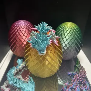 Egg with baby Dragon figurine decor