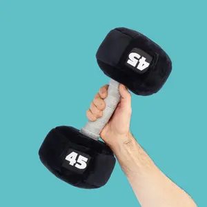 StuffedStuff Full-Size Dumbbell Perfect for Cuddles and Flexes Bold Fun Gift Looks Heavy Feels Like a Hug Gym Locker Packaging