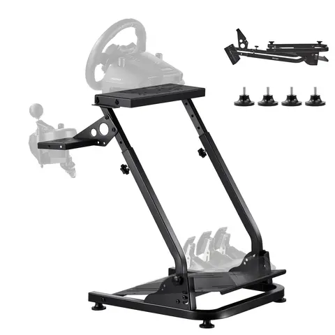 VEVOR Racing Wheel Stand,  Adjustable & Foldable Simulator Stand for Logitech G29 G27 G920 G923, Thrustmaster T300RS T300GT T248 TS-PC TSXW Gaming Cockpit,Pedals Simulator NOT Included