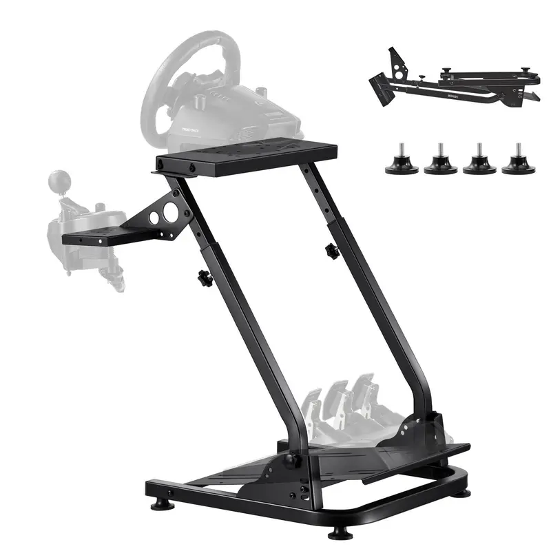 VEVOR Racing Wheel Stand,  Adjustable & Foldable Simulator Stand for Logitech G29 G27 G920 G923, Thrustmaster T300RS T300GT T248 TS-PC TSXW Gaming Cockpit,Pedals Simulator NOT Included
