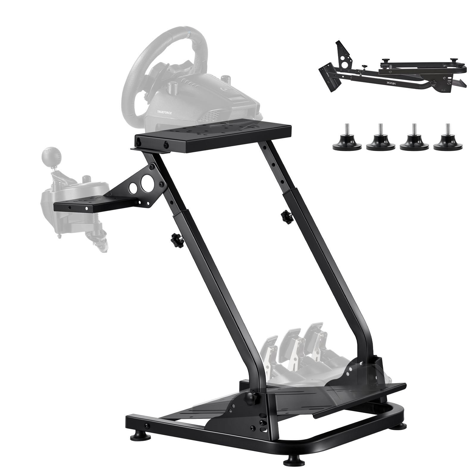 VEVOR Racing Wheel Stand,  Adjustable & Foldable Simulator Stand for Logitech G29 G27 G920 G923, Thrustmaster T300RS T300GT T248 TS-PC TSXW Gaming Cockpit,Pedals Simulator NOT Included,summerwins
