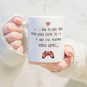 I Vow To Love You, Gift For Boyfriend, Video Games Lover Gift, Mug For Boyfriend, Gift For Husband, Valentine's Day Gift, Novelty Coffee Mug, Gifts For Women Men, 11 15oz Ceramic Cup