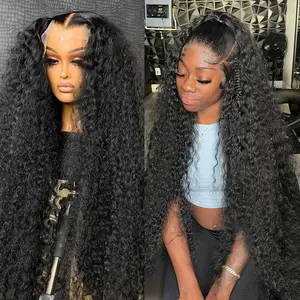Bling Hair Deep Wave Lace Frontal Wig Transparent 13x4 13x6 HD Lace Frontal Human Hair Wigs Curly Human Hair Lace Frontal Wigs For Women #SummerVibes summerwins