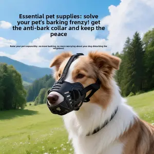 Silicone anti-bite breathable dog muzzle for large and medium-sized dogs, anti-barking mouth cover, allows for drinking, adjustable and comfortable