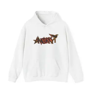 Anarchy Fox Hoodie | Graffiti Anarchy Symbol, Fox Graphic Hooded Sweatshirt