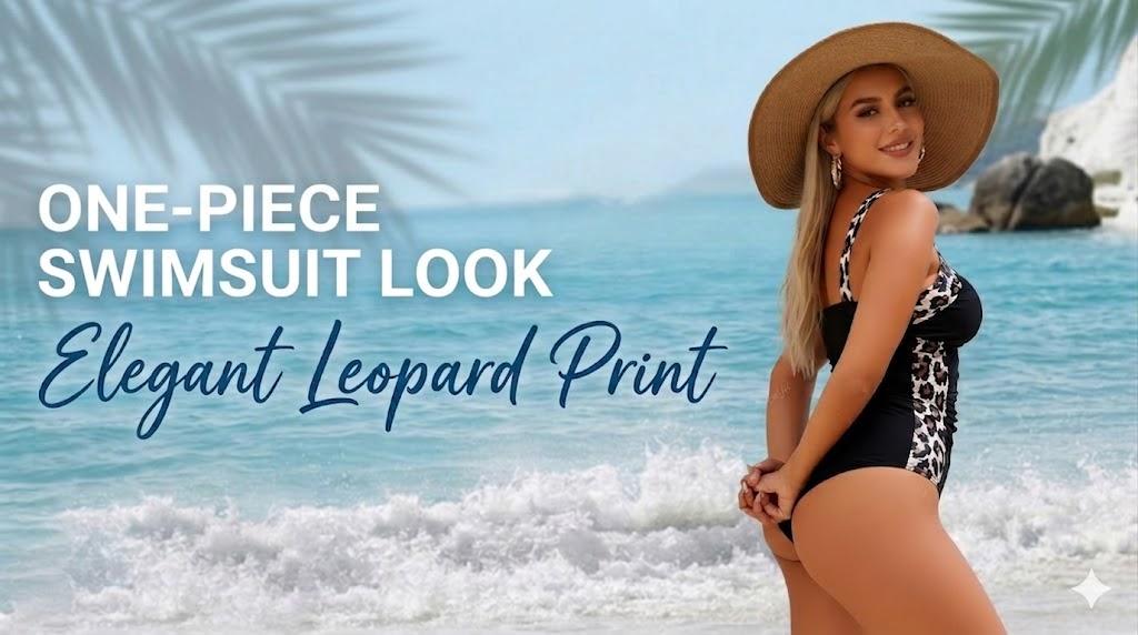 Women's Tummy Control Swimsuits Ruched Slimming One Piece Bathing Suit Deep V Neck Swimsuit tummy control full coverage cheetah print woman stylish swimwear high waist bikini