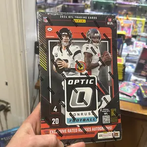 Optic Football Hobby Box 2024 - 1 Hobby Box with 32 NFL Teams Cards Including Jayden Daniels & Caleb Williams