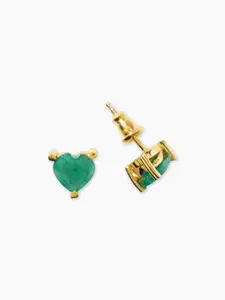 Joie Hearts Petite Studs-Emerald