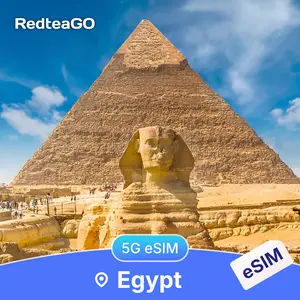 RedteaGO Egypt eSIM Unlimited Data 5G | Instant Activation | No SIM Card Needed Travel Data Plan | No Roaming | High Speed 5G | Instant Setup
