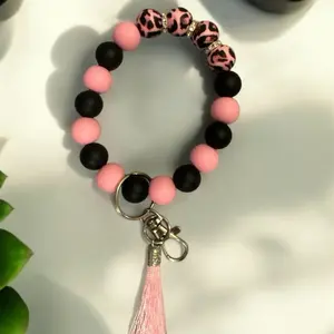 Leopard print keychain wristlet – bold & beautiful!