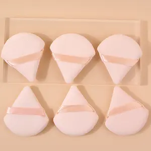 6PCS best-selling soft sponge triangular powder puff, Makeup Puffs, suitable for both dry and wet application, ensures even makeup without powder sticking, and is a dedicated beauty tool for setting loose powder and loose powder