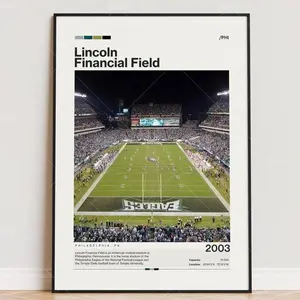 Lincoln Financial Field Poster, Stadium Poster, Sports Poster, Football Fan Gift
