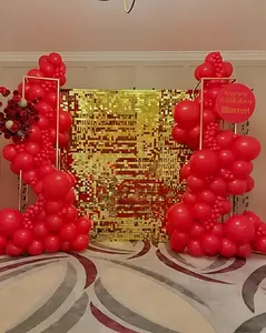 24/36Pcs Of Gold, Glitter Wall Backdrops, Sequined Backdrops, Photo Backdrops For Birthdays, Anniversaries, Weddings, Engagements, And Other Occasions.