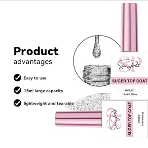 Suger Top Coat Nail Art for Beautiful Nails - Nail Care Nail Polish Manicure Cutics Cosmetic