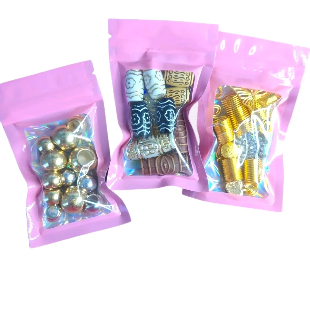 Dreadlocks Braids Hair Beads Hair Coils High Strength Plastic Metal Hair Beads