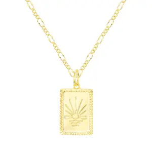 EVRY JEWELS Gold or Silver Plated Women's Hypoallergenic Sunshine Necklace