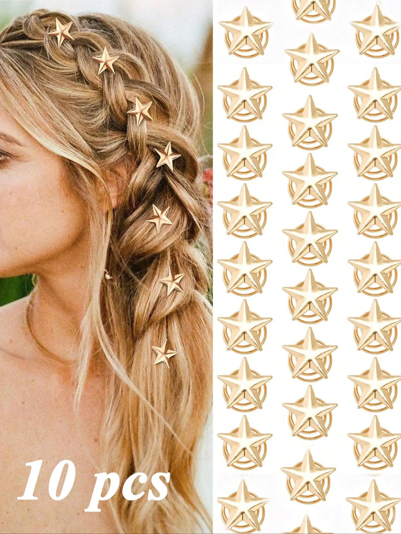 Elegant Star Decorative Hair Clips Set, Spiral Hair Pins & Vintage Bridal Hair Studs, Perfect for Weddings, Bridesmaids & Daily Use