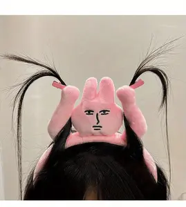 Fun hand-raising design, hair bun headband, joyful headband, grips bangs and hair strands, cartoon headband