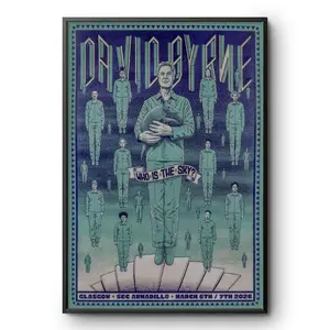 David Byrne March 6-7 2026 In Glasgow UK Tour Poster1 ( Unframe)