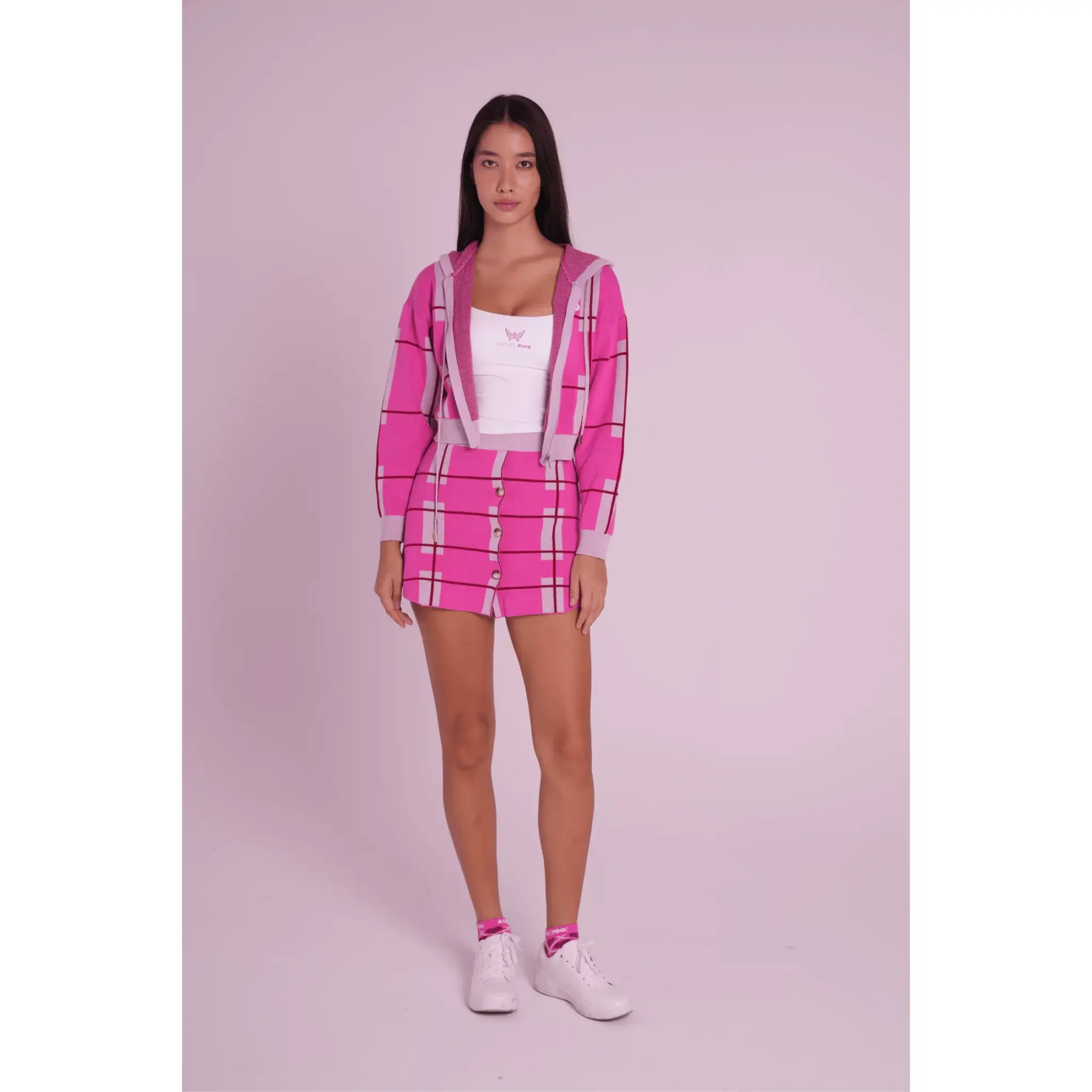 Pink Honors Prep School Girl Skirt