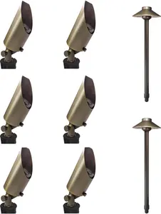 COLOER LED Low Voltage Landscape Lighting | Solid Brass 12V Backyard Lighting Kit KIT-3