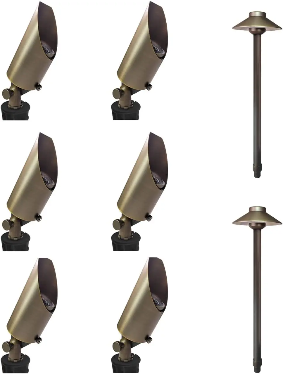 COLOER LED Low Voltage Landscape Lighting | Solid Brass 12V Backyard Lighting Kit KIT-3