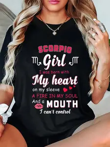 100% Cotton  Scorpio Girl Funny Quote With Zodiac Sign Birthday T-Shirt