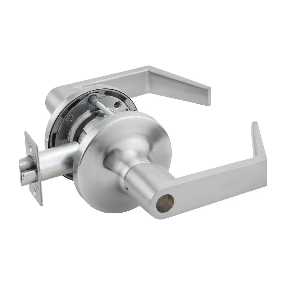 Yale AU5408LN626LC Grade 1 Commercial Classroom Cylindrical Lock - Augusta Lever, Less Cylinder, Satin Chrome, 2-3/4" Backset, UL 3-Hour Fire Rated, ANSI Strike