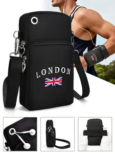London Flag Crossbody Bag for Travel and Daily Use  Small Lightweight Shoulder Bag with Multiple Pockets  Adjustable Strap for Outdoor Activities  Urban Commuting  Casual Style for Men and Women  Convenient HandsFree Carrying Bag