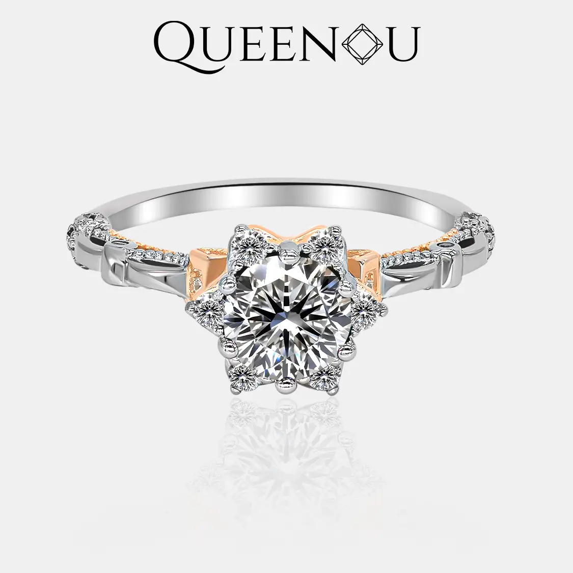 【#161】1CT SYNTHETIC MOISSANITE RINGS ANNIVERSARY for GIRL WHITE RED BLUE AURORA PUROLE – Fashionable Jewelry for Women, Perfect for Special Occasions