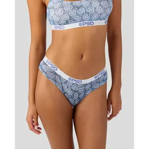 PSD Womens Country Rose Cheeky Underwear - Flattering Cheeky Brief, Soft and Comfortable Breathable Mesh Fabric