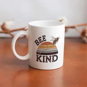 Ceramic Bee Mug - Christmas Wonder, Bee Gifts for Women and Men, Bee 11 oz Kind, Themed Gift Idea