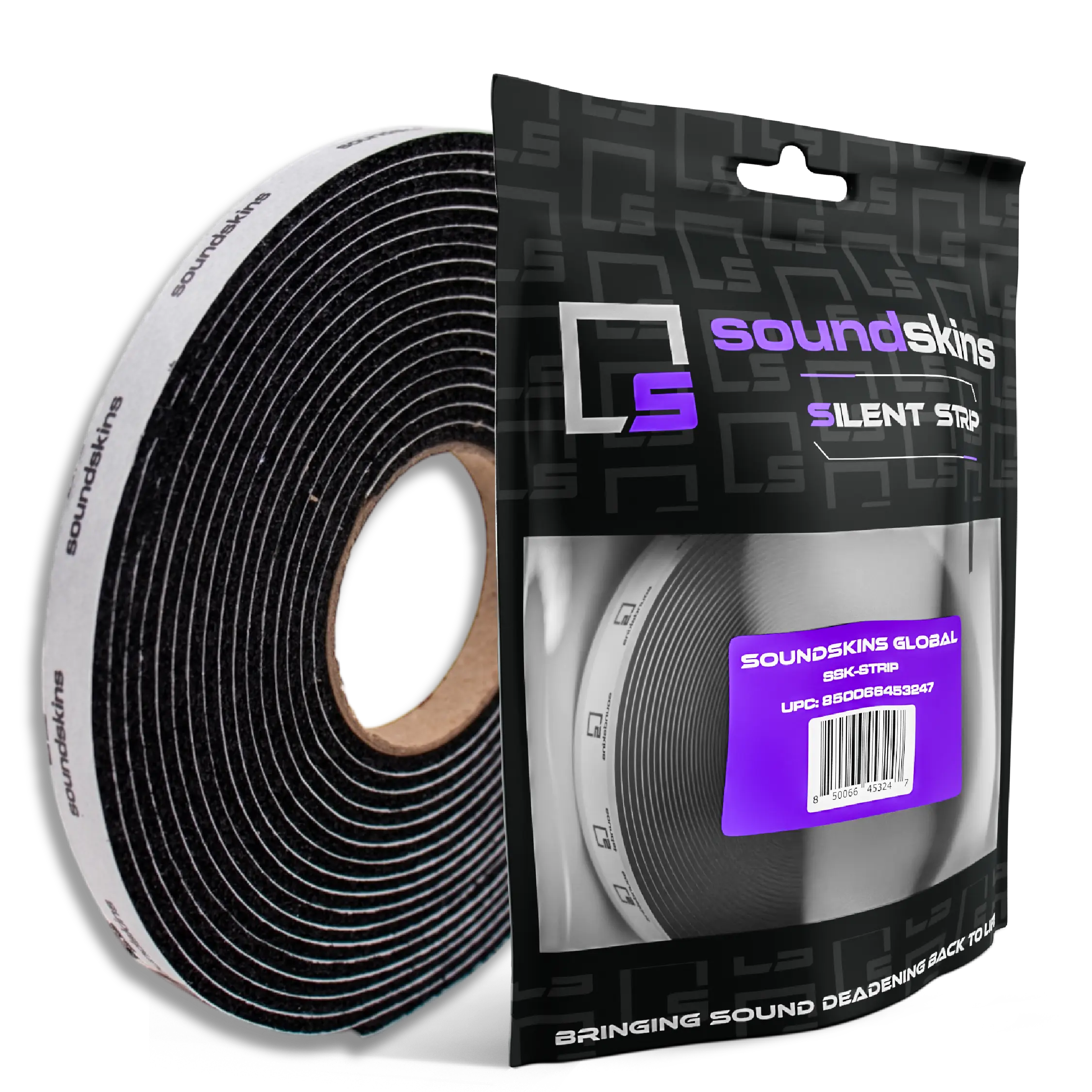 SoundSkins | Silent Strip Sound Deadening Closed Cell Acoustic Foam Tape | SSK-STRIP | Rubber Closed Cell Foam (3/8" Wide)