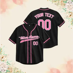 Customizable baseball jersey Shirt, Personalized Name and Number, Perfect for Teams or Special Events, Simple Style, Full Color