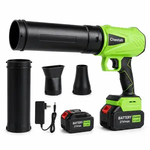 Turbo Jet Leaf Blower – 21V Cordless Air Duster with 2 FREE Batteries for Car Drying, Snow & Garden Cleanup