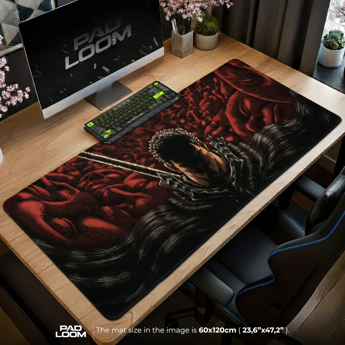 Berserk Black Swordsman Mouse Pad - Dark Anime Gaming Desk Mat – FASTSHIPPING