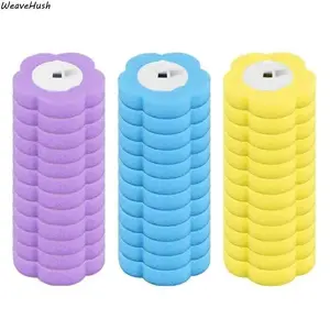 Disposable Toilet Brush Replacement Heads – 6/12 Pack, Three-Layer Sponge for Bathroom Cleaning, Convenient & Efficient Household Essential (Handle Not Included)