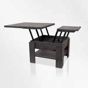 Lift Top Transformer Coffee Table for 6-8 People - Espresso Brown - Transformer Furniture Inc
